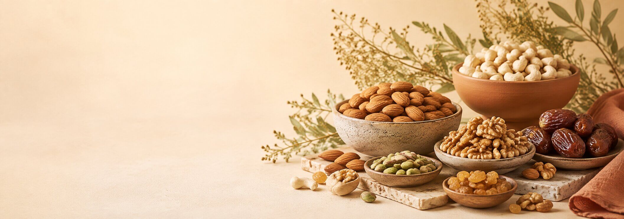 Premium dry fruits and nuts available online in Pakistan from Herboria