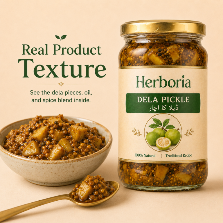 Herboria-Dela-Pickle-traditional-Dela-Achar-jar
