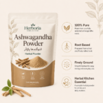 Herboria Ashwagandha Powder with dried ashwagandha roots