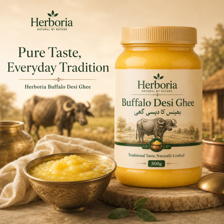 Rich creamy texture of Herboria Buffalo Desi Ghee