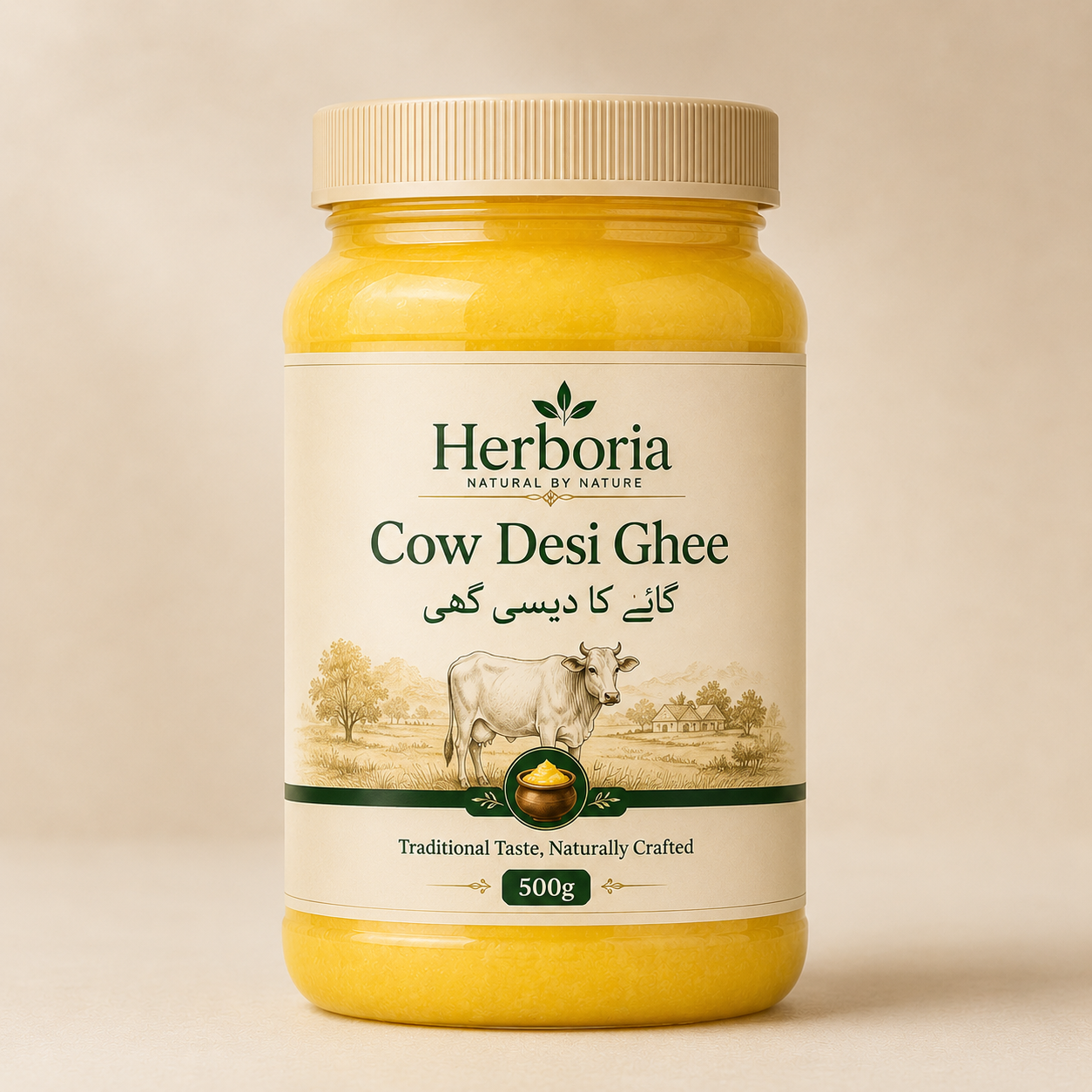 herboria-cow-desi-ghee-500g-500g Herboria Cow Desi Ghee in 500g and 1kg food-grade bottles