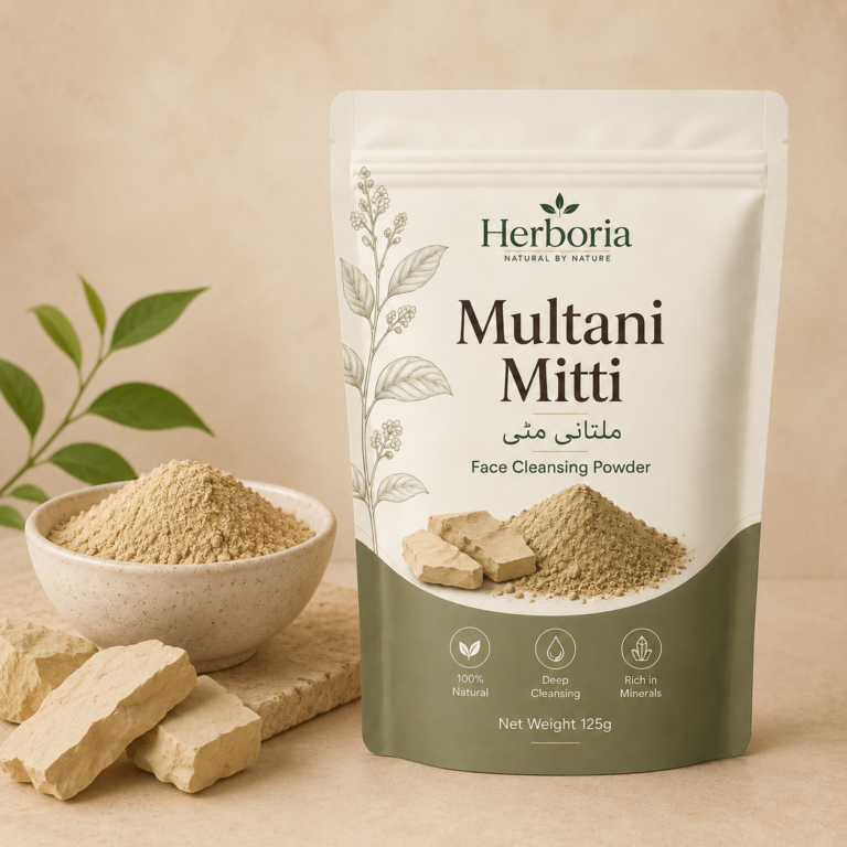 Natural Multani Mitti clay used in Herboria Multani Mitti Powder