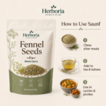 Close-up texture of Herboria whole Fennel Seeds