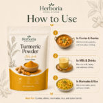 Fine golden texture of Herboria Turmeric Powder