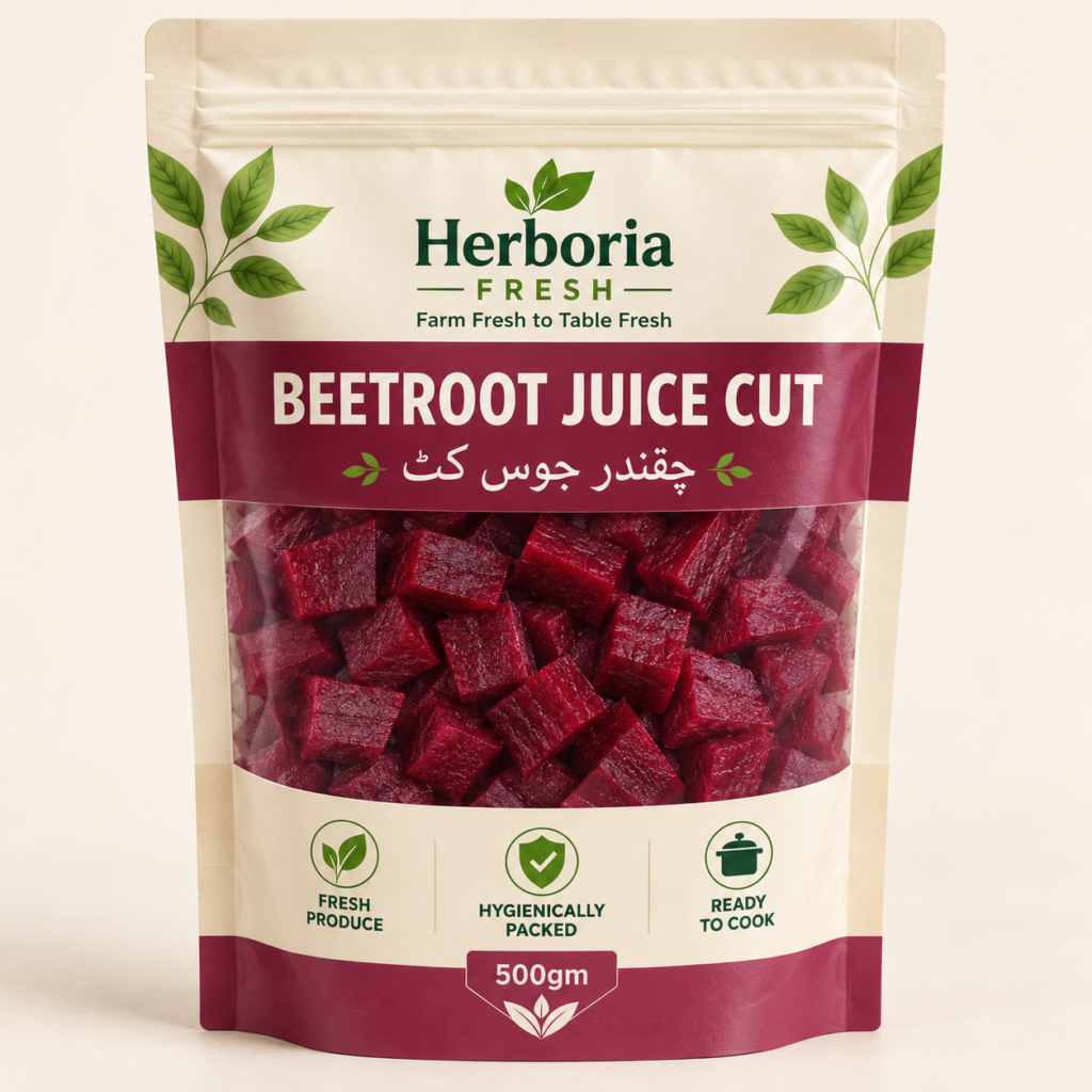 Herboria Fresh Beetroot Juice Cut 500g hygienically packed ready-to-juice chukandar pieces