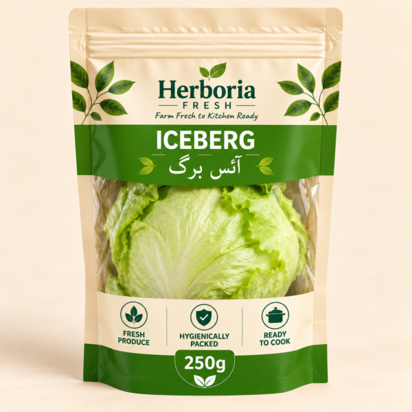 Herboria Fresh Iceberg Lettuce 250g hygienically packed fresh crisp iceberg