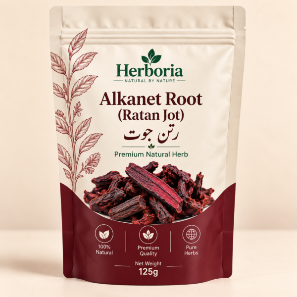 Herboria Alkanet Root Ratan Jot 125g premium natural dried herb pouch