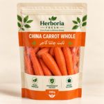 Herboria Fresh China Carrot Whole 500g hygienically packed fresh orange gajar ready to cook