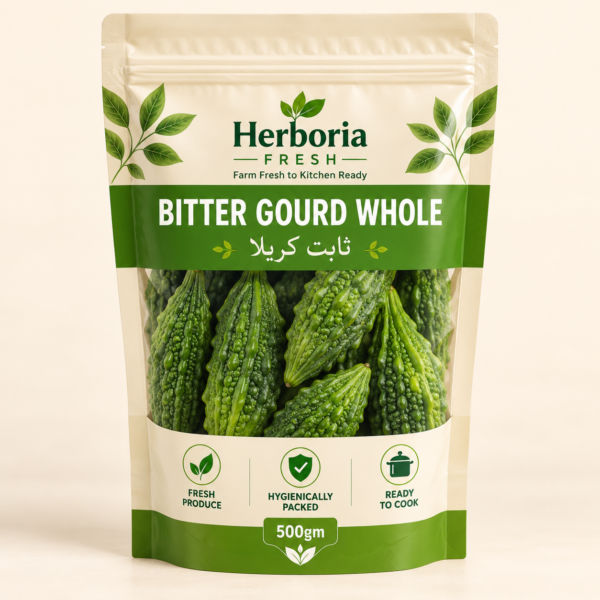 Herboria Fresh Bitter Gourd Whole 500g hygienically packed fresh karela