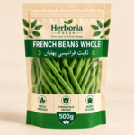 Herboria Fresh French Beans Whole 500g hygienically packed fresh green beans