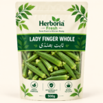 Herboria Fresh Lady Finger Whole 500g hygienically packed fresh bhindi