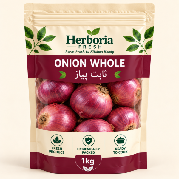 Herboria Fresh Onion Whole 1kg hygienically packed fresh red onions pyaz