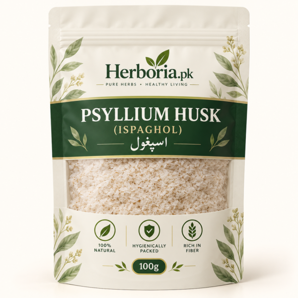 Herboria Psyllium Husk Ispaghol 100g premium natural ispaghol husk pouch